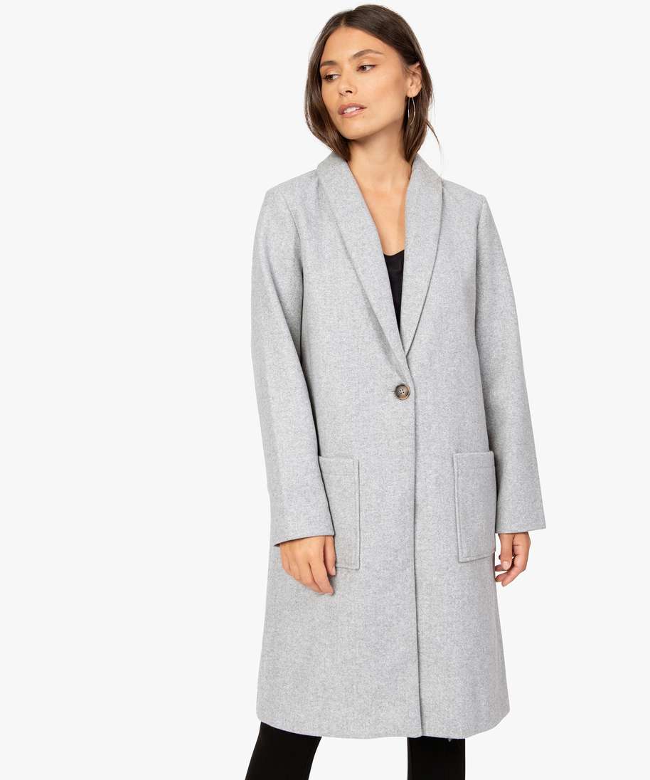 manteau femme gris